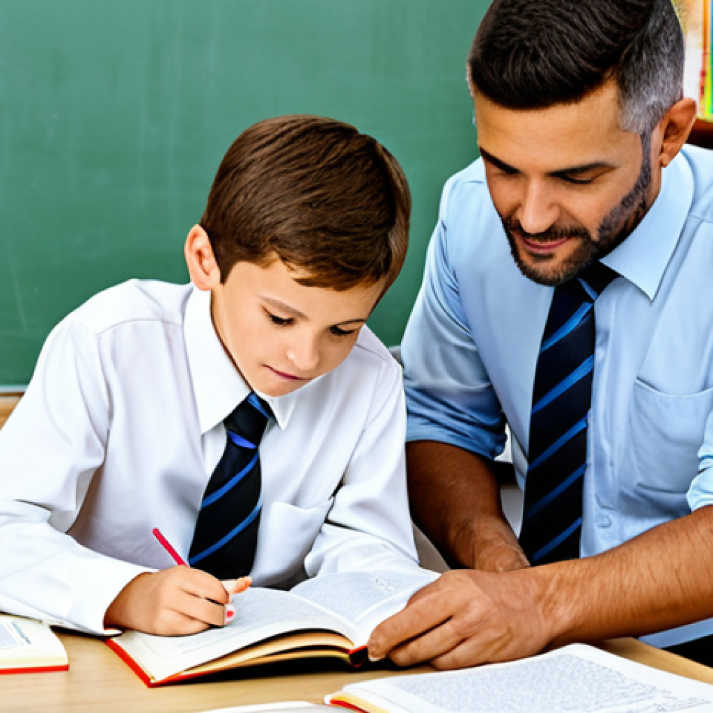 **
"A dedicated literacy worker, fully clothed in professional attire, assisting a young student with their reading lesson in a bright, clean classroom. Books and learning materials are neatly arranged. Perfect anatomy, correct proportions, natural pose, well-formed hands, proper finger count, natural body proportions, safe for work, appropriate content, fully clothed, professional, family-friendly."
**