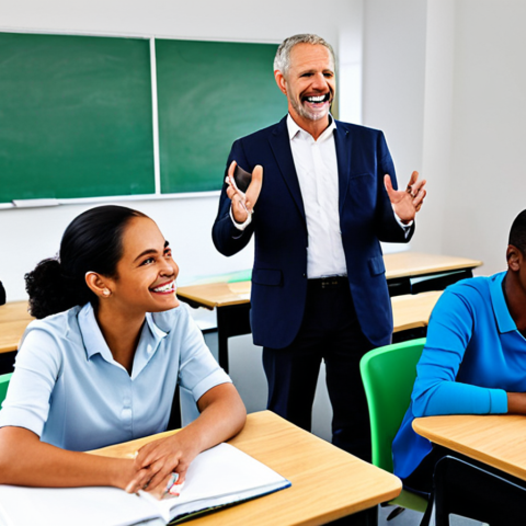 문해교육사 학습자 동기 향상 전략 - Empowering Education**
A diverse group of adult learners in a bright, modern classroom, fully cloth...